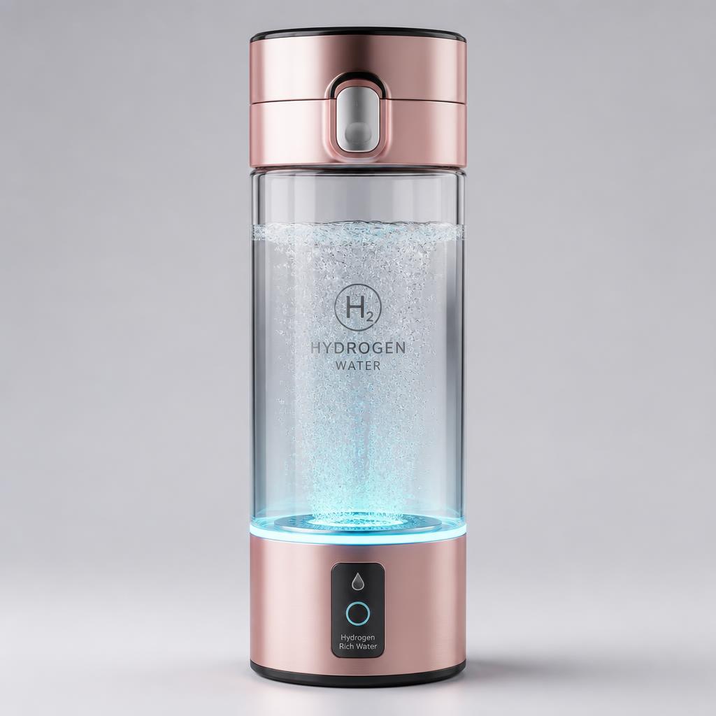 HydrogenIQ H2 cup in champagne rose gold finish